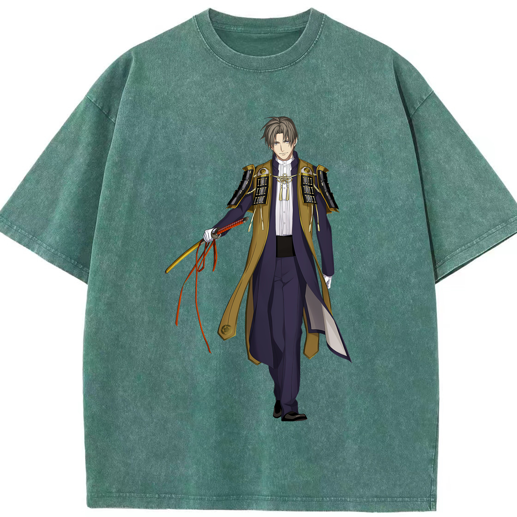 （画像用） 刀剣乱舞 Touken Ranbu 綿100% ヴィンテージ風 半袖Tシャツ（フロントプリント）